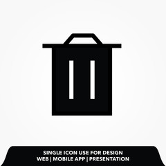 Trash can sign icon vector illustration