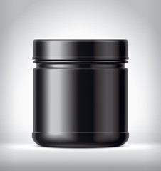 Plastic Jar on background. Matt surface version.