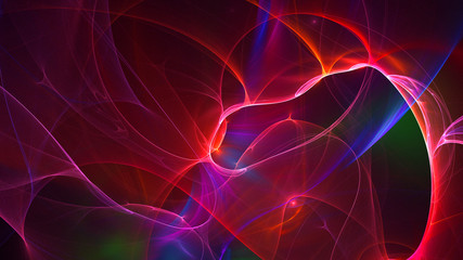 Fractal 3D rendering abstract and shiny background