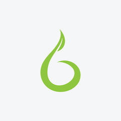 Fototapeta premium abstract Initial letters B with leaf concept. - vector