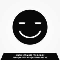 smile icon.smile vector illustration.