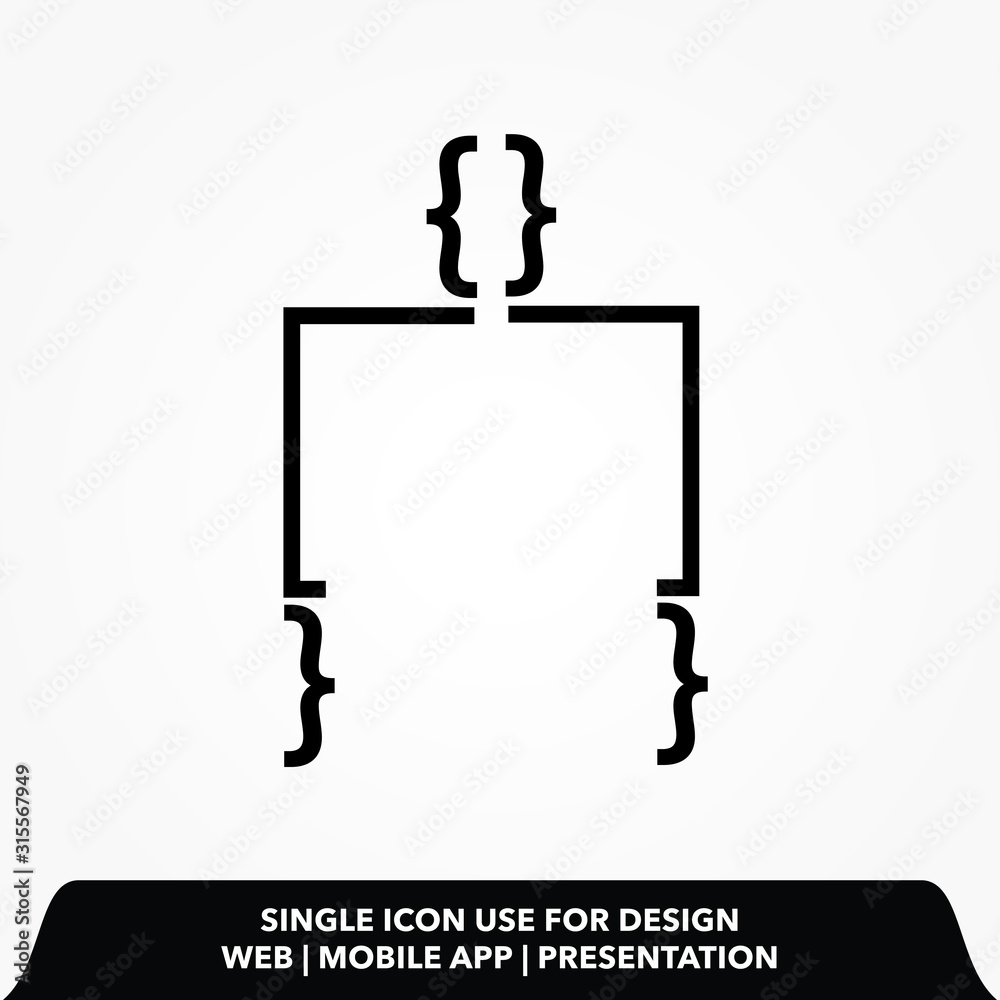 Poster structure coding icon design vector illustration