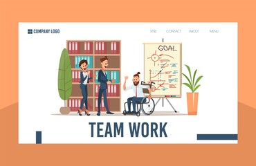 Successful Business Startup, Perspective Investment Project Trendy Flat Vector Web Banner, Landing Page Template. Businesspeople, Employees, Business Partners Team Celebrating Achievement Illustration