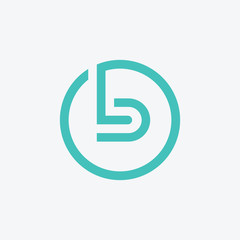 abstract Initial letters B shape circle concept. logo line with connect concept - vector