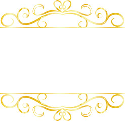 Gold Top and bottom antique pattern frame
