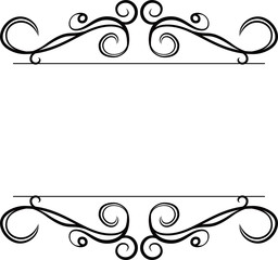 Top and bottom antique pattern frame