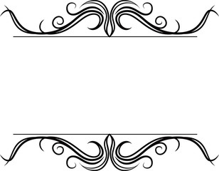 Top and bottom antique pattern frame