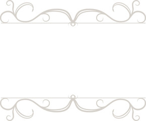 White Top and bottom antique pattern frame