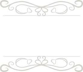 White Top and bottom antique pattern frame