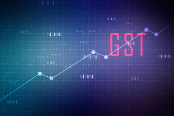2d rendering Stock market online business concept. business Graph 