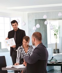 Elegant businesspeople working together