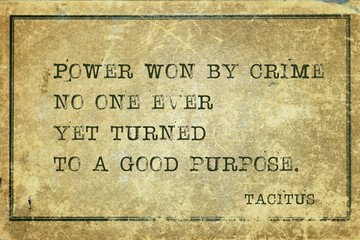 good purpose Tacitus
