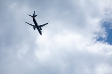 airplane in sky travel concept