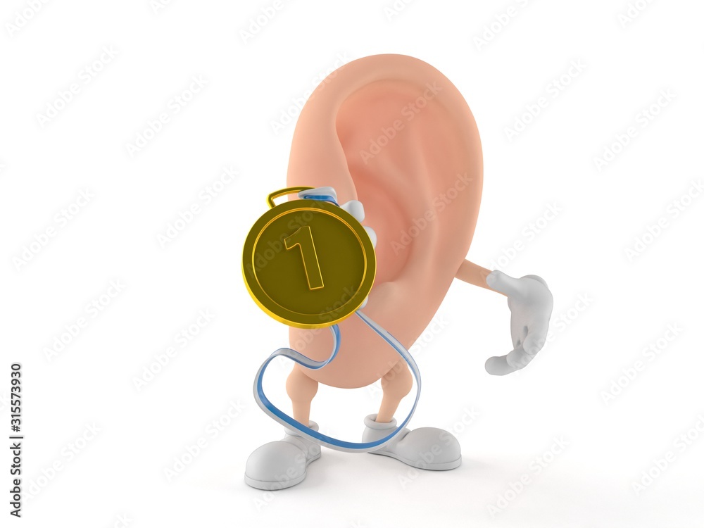 Canvas Prints ear character with golden medal