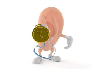 Ear character with golden medal