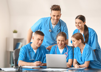 Group of students at medical university