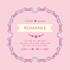 Beautiful decorative of seamless leaf and floral frame, for romance invitation card design. Vector