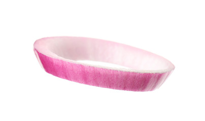 Fresh onion ring on white background