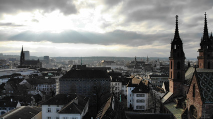 Obraz premium Basel Cathedral Rhine Switzerland