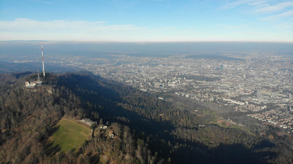 zurich lake uetliberg mountain 