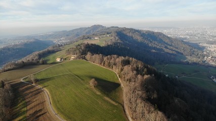 zurich lake uetliberg mountain 