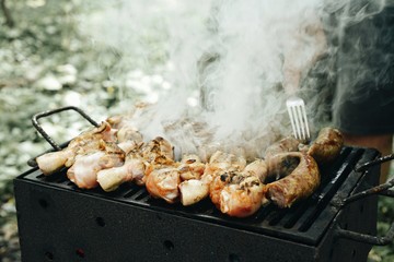 meat on grill