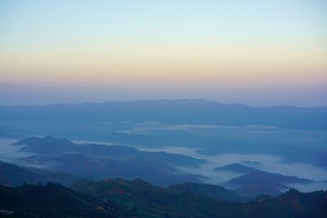 Fototapeta premium sunset in mountains