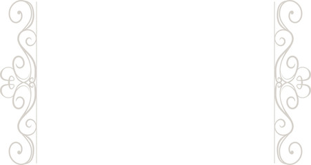 White Left and right antique pattern frame