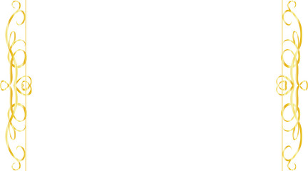 Gold Left and right antique pattern frame