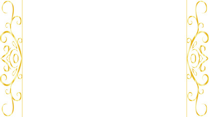 Gold Left and right antique pattern frame