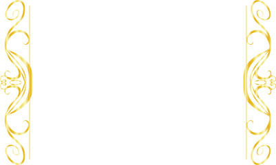 Gold Left and right antique pattern frame