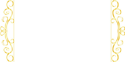 Gold Left and right antique pattern frame