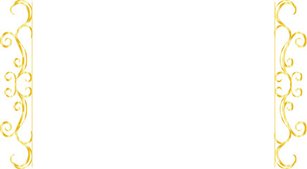 Gold Left and right antique pattern frame