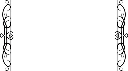 Left and right antique pattern frame