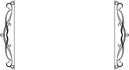 Left and right antique pattern frame