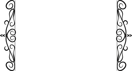 Left and right antique pattern frame