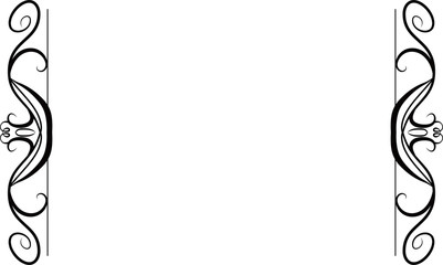 Left and right antique pattern frame