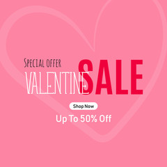 template banner square valentine sale