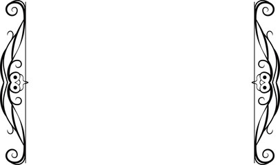 Left and right antique pattern frame