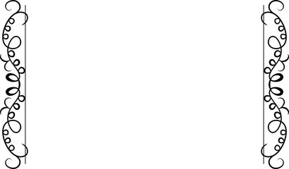 Left and right antique pattern frame