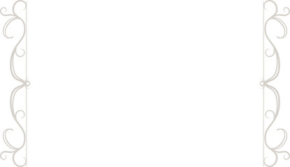 White Left and right antique pattern frame