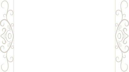 White Left and right antique pattern frame