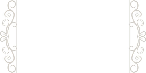 White Left and right antique pattern frame