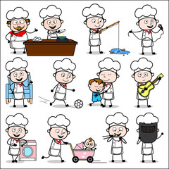 Cartoon Chef - Different of Concepts Vector illustrations