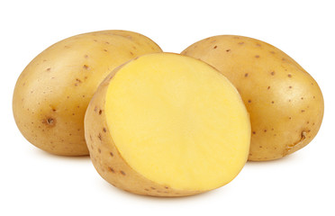 potato, isolated on white background, clipping path, full depth of field