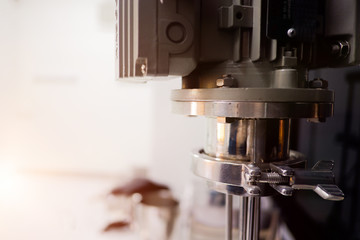 Cropped shot view the equipments Industrial in industry company.