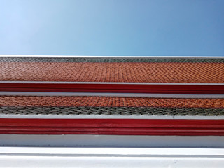 red roof of temple