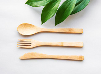 Eco friendly bamboo cutlery set