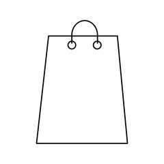 silhouette of shopping bag on white background