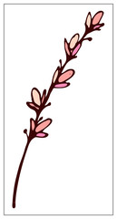 Vector silhouette of a blade of grass. Isolated drawing